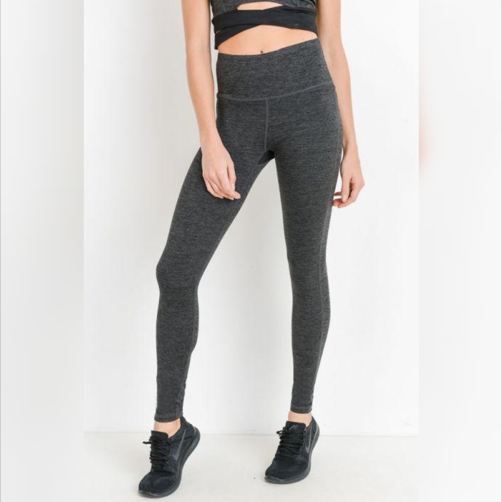 Highwaist Solid Essential Full Leggings - Picture 2 of 6